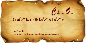 Csóka Oktávián névjegykártya